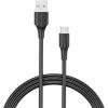 USB 2.0 A to USB-C 3A cable 0.5m Vention CTHBD black