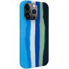 Evelatus iPhone 15 Pro Silicone case Multi-Colored Apple Blue