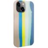 Evelatus iPhone 15 Silicone case Multi-Colored Apple Blue Pink