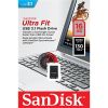 Sandisk Ultra Fit™ USB 3.1 - Small Form Factor Plug and Stay Hi-Speed USB Drive 16 GB, USB 3.1, Black