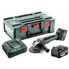 Leņķa slīpmašīna Metabo W 18 LT BL 11-125; 18 V; 2x4,0 Ah akum.