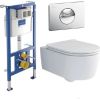 Villeroy & Boch komplekts - pods ar SC vāku Soul, rāmis ViConnect, taustiņš 100S (hroms) (4656HR01+92230900+92248561