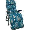 Deck chair BADEN-BADEN petrol blue pad