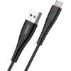 Foneng X15 USB to USB-C cable, 2.4A, 1.2m (black)