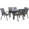 Garden furniture set DELGADO table and 6 chairs