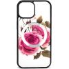 Evelatus Apple  iPhone 15 Leather Case Zipper Design Flower White