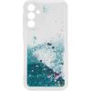 iLike Samsung  Galaxy A55 Silicone Case Water Glitter Blue