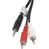 Lanberg CA-MJRC-10CC-0050-BK audio cable 5 m 3.5mm 2 x RCA Black