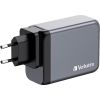 Verbatim GaN charger 200W, 1x USB-A, 3x USB-C (grey, PD 3.0, QC 3.0)