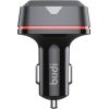 Budi car charger, USB + 2x USB-C, 60W, PD + QC (black)