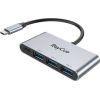 RayCue 4-in-1 hub USB-C to 3x USB-A 3.0 5Gbps + PD 3.0 100W (gray)