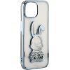 iLike iPhone 15 Pro Silicone Case Print Desire Rabbit Apple Blue