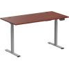 Adjustable Height Table Up Up Bjorn Gray, Table top L Dark Walnut