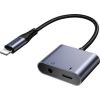 2-in-1 Audio adapter Joyroom SY-L01 Lightning to 3.5mm + Lightning (black)