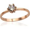 Золотое кольцо #1100102(Au-R)_CZ, Красное Золото 585°, Цирконы, Размер: 18.5, 1.09 гр.