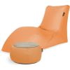 Qubo Combo Papaya SOFT LOUNGER + JUST TABLE + JUST TOP Wood FIT