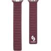 Connect Apple  Watch 42/44/45mm Fine woven twill magnetic chain strap Plum