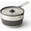 Sea To Summit Salokāms katls DETOUR Stainless Steel Collapsible Pouring Pot 1,8L  Beluga Black