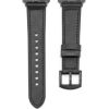 Connect Universal  Watch 42/44/45mm Silicone patch Leather  Strap (132mm M/L) Black