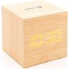 Evelatus EMC02 цифровой деревянный кубический будильник с термометром + USB адаптер Желтый