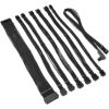 PSU kabeļu pagarinātāji Kolink Core Pro Braided Cable Extension Kit 12V-2x6 Type 2 - Jet Black
