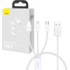 Quick Charge USB to M+L+C  Baseus Superior Data 3.5A 0,5m (White)