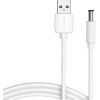 Power Cable USB 2.0 to DC 5.5mm Barrel Jack 5V Vention CEYWF 1m (white)