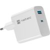 NATEC RIBERA GAN CHARGER 1x USB-A + 1x USB-C 65W WHITE