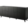 Cama Meble ETNA chest of drawers 200x42x82 black matt