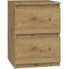 Top E Shop M2 Malwa bedside table 2 drawers Oak Artisan