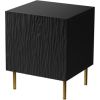 Cama Meble Bedside table 2 pcs. JUNGLE 53.5x40.5x44 black matt + golden legs