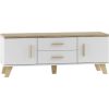 Cama Meble Cama RTV stand LOTTA 140cm white + sonoma oak