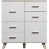 Cama Meble Cama Sideboard LOTTA 110 2D4S white/sonoma oak