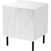 Cama Meble Bedside table 2 pcs. JUNGLE 53.5x40.5x44 white matt + black legs