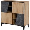 Cama Meble Cama 4D bookcase OVO 90x38xH90 oak/concrete