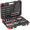 GEDORE red socket wrench set 1/4 + 1/2, 232 pieces, tool set (red/black, with 2 reversible ratchets)