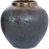 Ceramic vase TITAN STONE H18cm, black green texture