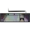 LORGAR Azar 514, Wired mechanical gaming keyboard, RGB backlight, 1680000 colour variations, 18 modes, keys number: 104, 50M clicks, linear dream switches, spring cable up to 3.4m, ABS plastic+metal, magnetic cover, 450*136*39mm, 1.17kg, white, EN+RU layo