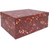 Box ARIEL-9, with a lid 21x15xH9cm, red/gold