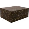 Box DIANA-2, with a lid 35x27xH15,7cm, black/gold