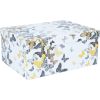 Box DIANA-3, with a lid 33x25,5xH14,5cm, white/butterfly