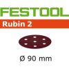 Festool Smilšpapīrs ekscentra slīpmašīnai Rubin2; 90 mm; P80; 50 gab.