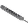 Qoltec 50283 surge protector Grey 6 AC outlet(s) 230 V 1.8 m