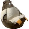 Go Gift Sako sack pouffe Sowa brown-beige XL 130 x 90 cm