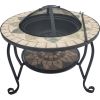 Fire pit MOSAIC 60x60xH43cm, beige