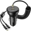 60W Baseus USB-C car charger + Lightning cable (Black)