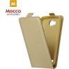 Mocco Kabura Rubber Case Vertikāli Atverams Premium Eco ādas Maks Telefonam Apple iPhone 6 / 6S Zeltains