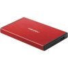 Natec external enclosure RHINO GO for 2,5'' SATA, USB 3.0, Red