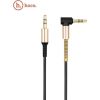 Hoco UPA02 Premium  Aux Ligzdas 3.5mm spraudnis uz 3.5mm spraudnis Stereo Audio 1m Fleksibls Kabelis 24K Mlens