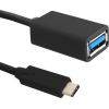 Qoltec Cable USB 3.1 type C male | USB 3.0 A female | 0.2m